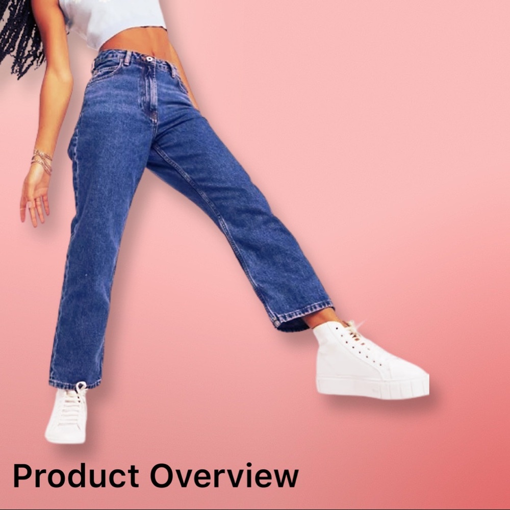 ASOS: Mom fit jeans by COLLUSION in dark stone color